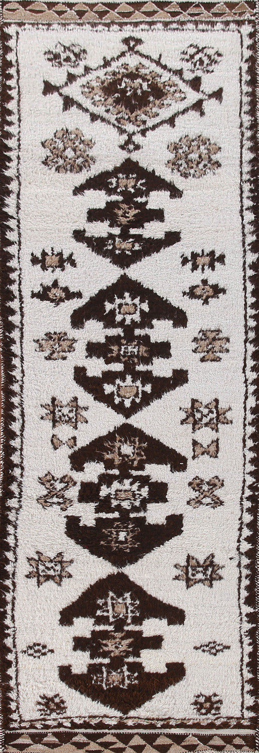 Geometric Anatolian Turkish Runner Rug 3x12