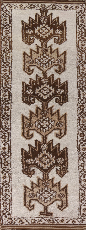 Natural Dye Anatolian Turkish Runner Rug 4x12