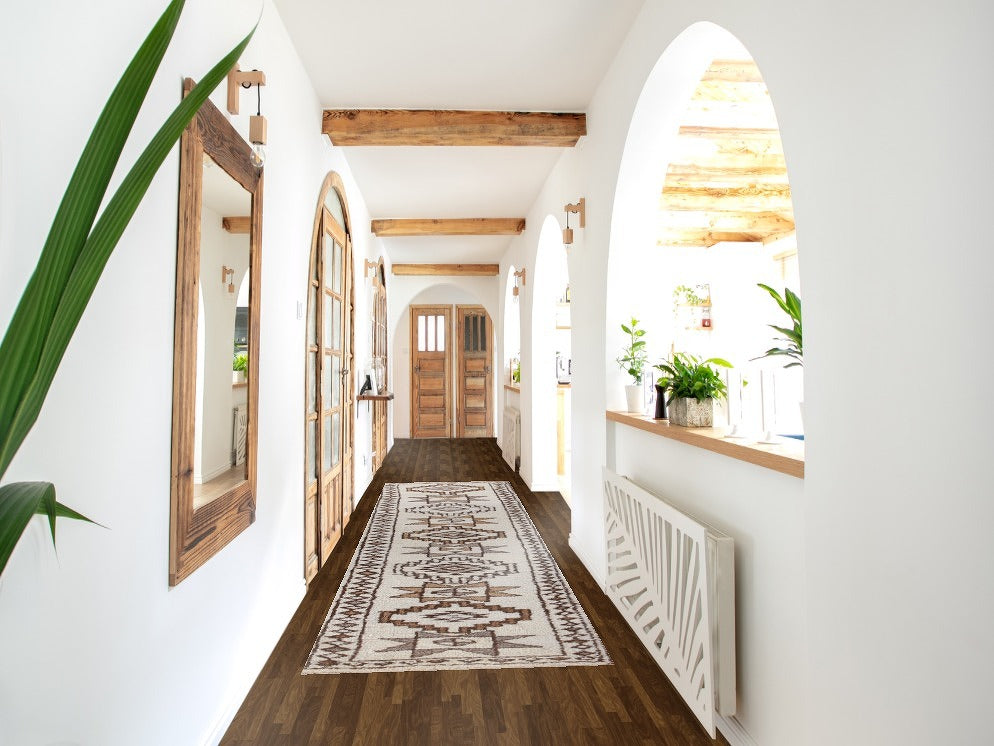 Natural Dye Anatolian Oriental Runner Rug 3x13