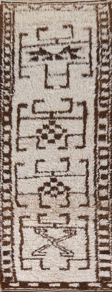 Plush Turkish Anatolian Wool Runner Rug 3x11