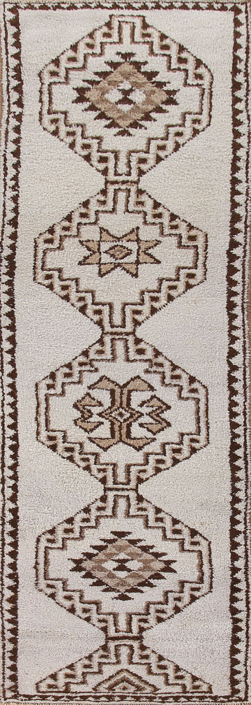 Natural Dye Anatolian Oriental Runner Rug 3x12