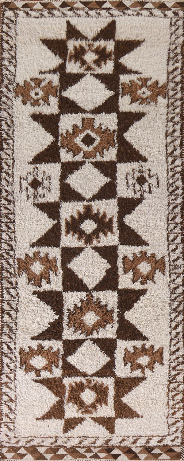 Plush Turkish Anatolian Wool Runner Rug 4x11