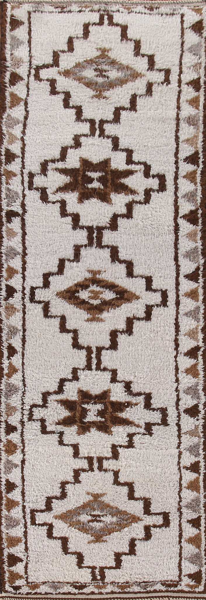 Geometric Anatolian Turkish Runner Rug 3x11