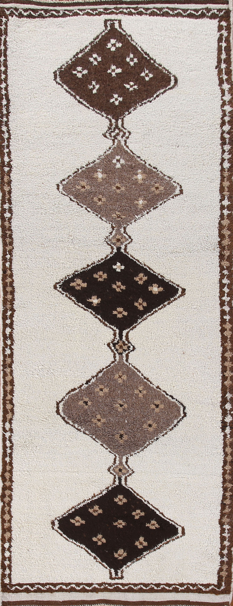 Plush Turkish Anatolian Wool Runner Rug 4x11