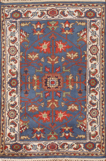 Blue Floral Oushak Indian Rug 3x5