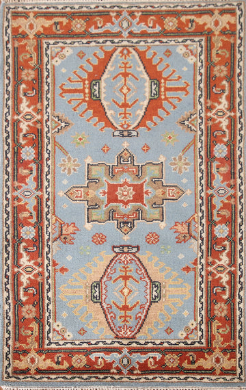 Light Blue Kazak Indian Rug 3x5