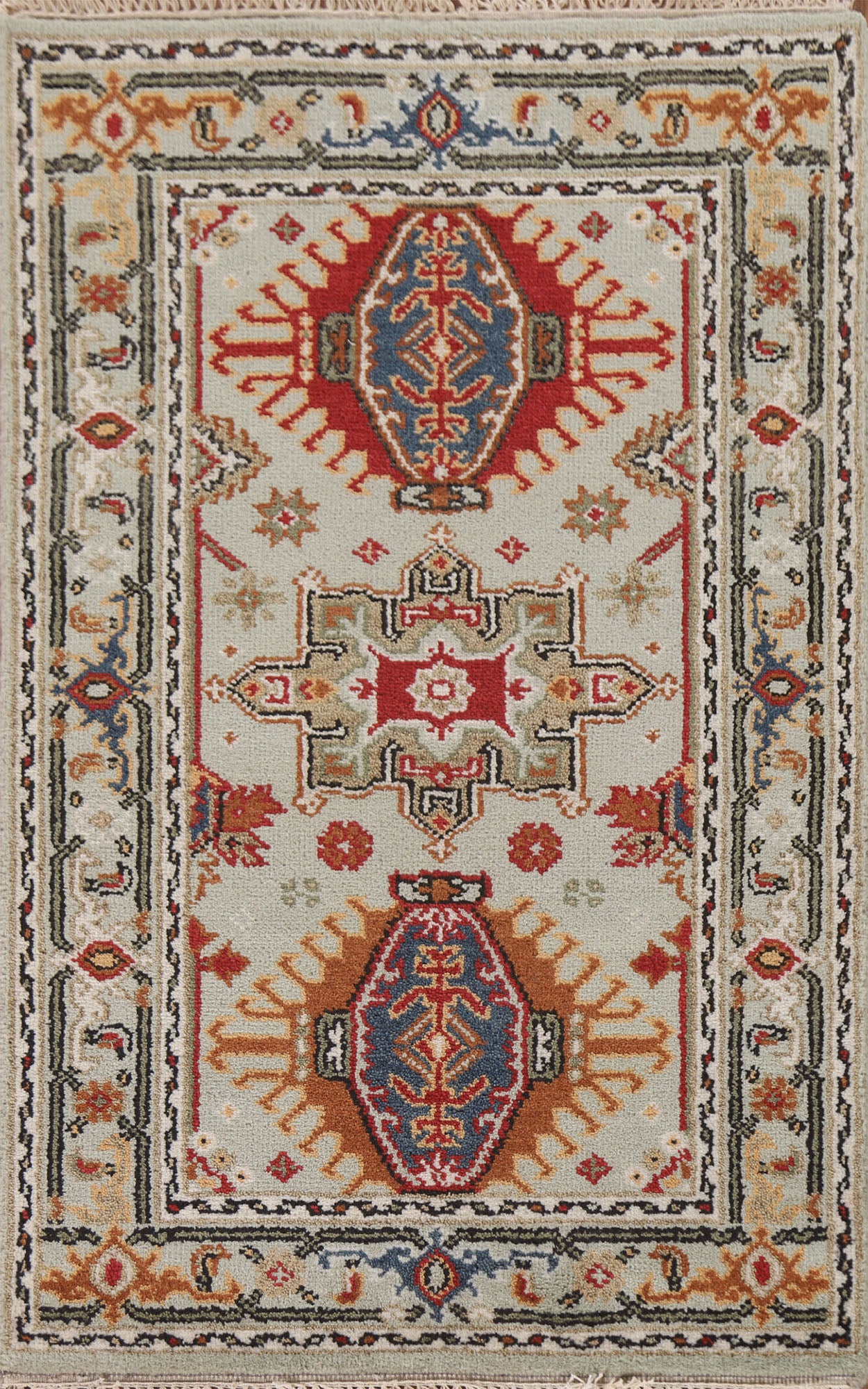 Geometric Kazak Indian Rug 3x5