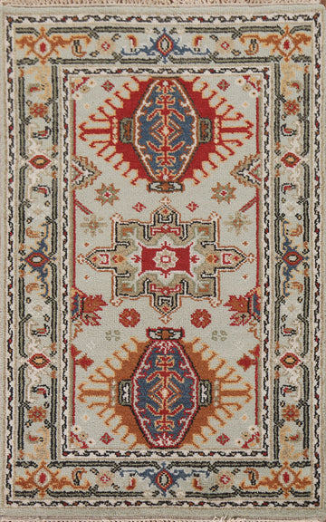 Geometric Kazak Indian Rug 3x5