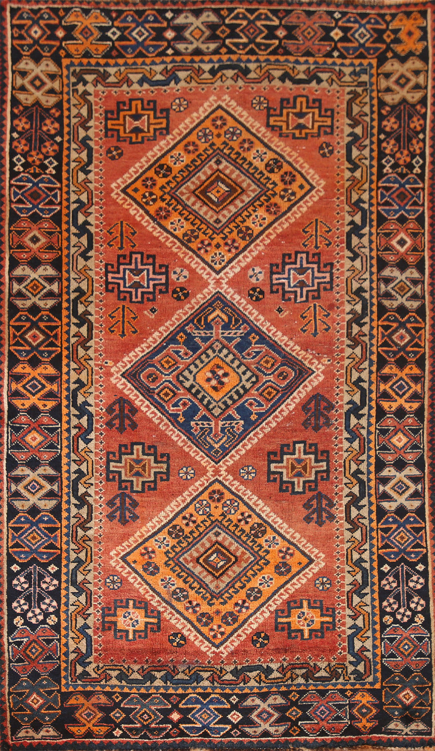 Vintage Geometric Lori Persian Rug 4x7