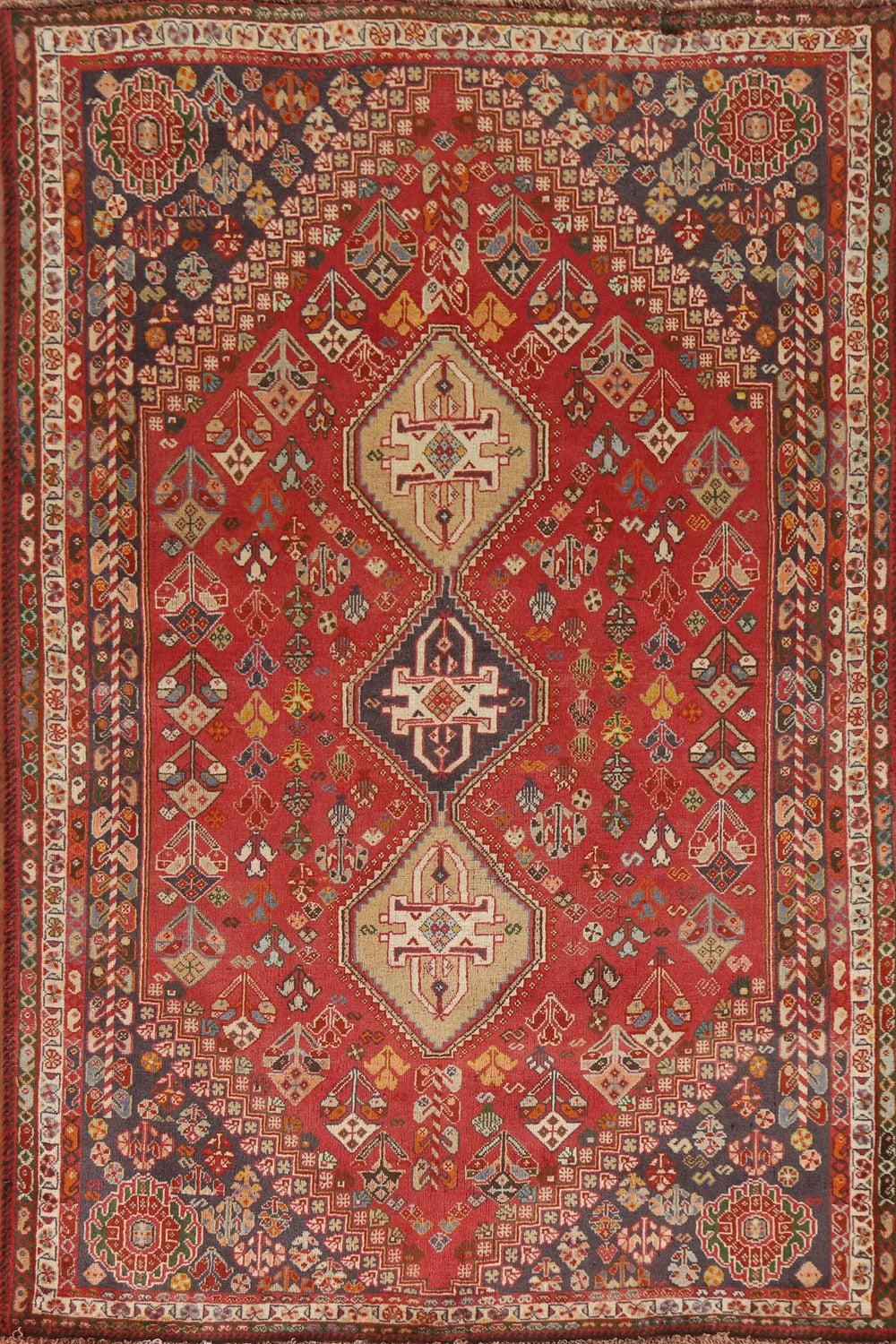 Vegetable Dye Abadeh Persian Rug 4x7