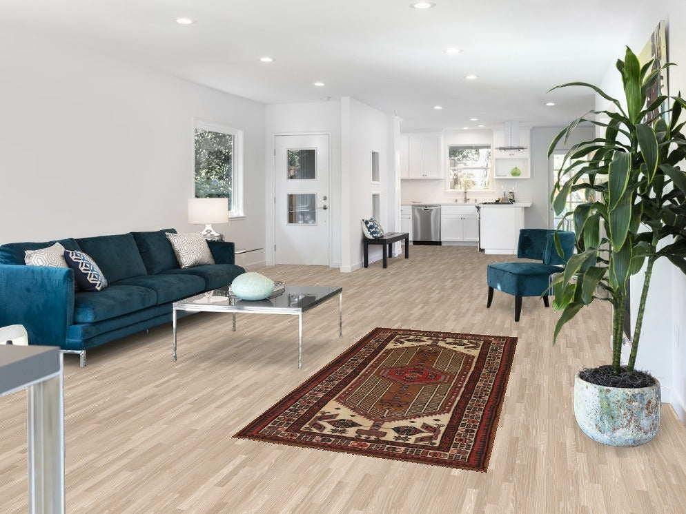 Brown Geometric Ardebil Persian Runner Rug 3x7