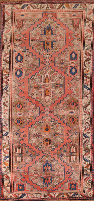 Geometric Anatolian Turkish Area Rug 5x11