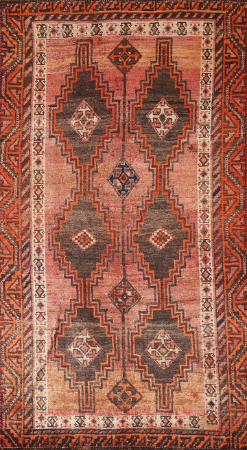 Vintage Wool Lori Persian Rug 4x8
