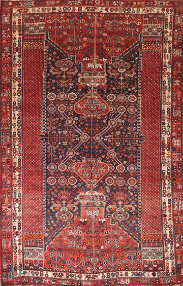 Handmade Wool Kashkoli Persian Area Rug 5x9