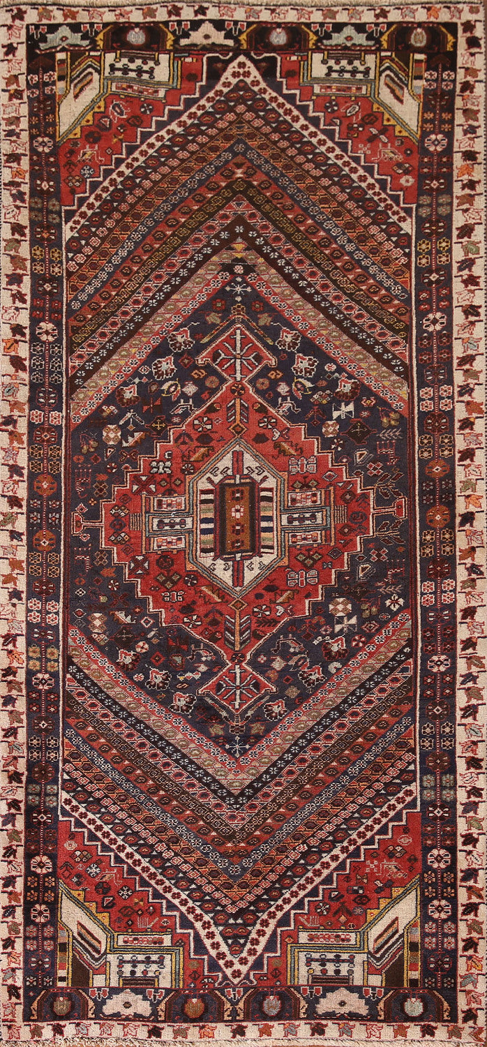 Tribal Kashkoli Persian Runner Rug 4x10