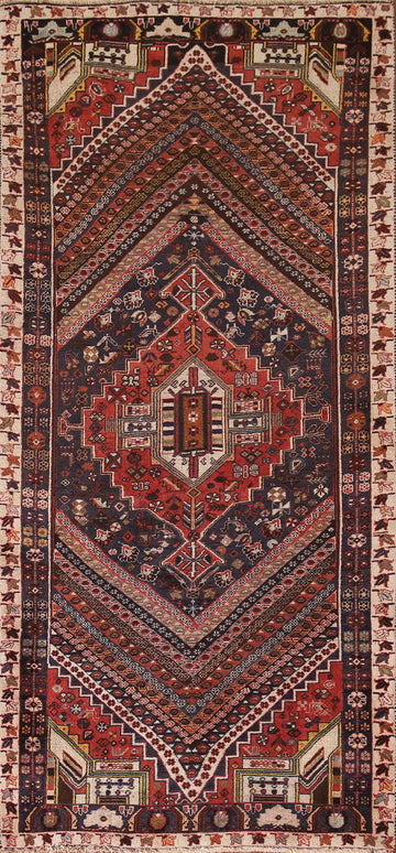Tribal Kashkoli Persian Runner Rug 4x10