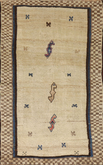 Natural Dye Gabbeh Persian Rug 3x5
