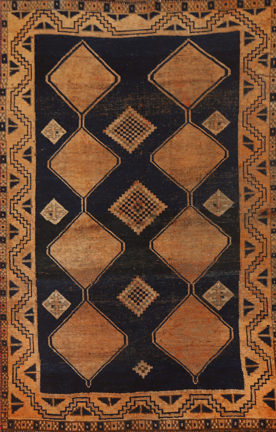 Antique Geometric Lori Persian Rug 4x7