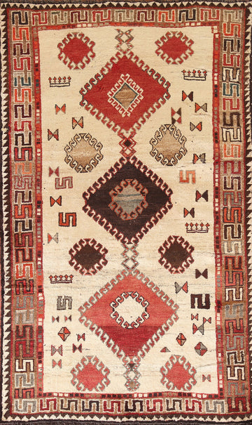 Tribal Wool Qashqai Persian Area Rug 5x8