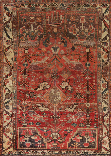 Animals Tribal Shiraz Persian Rug 4x6