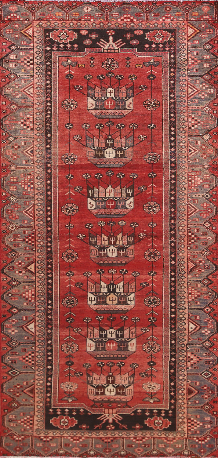 Geometric Hamedan Persian Runner Rug 4x9