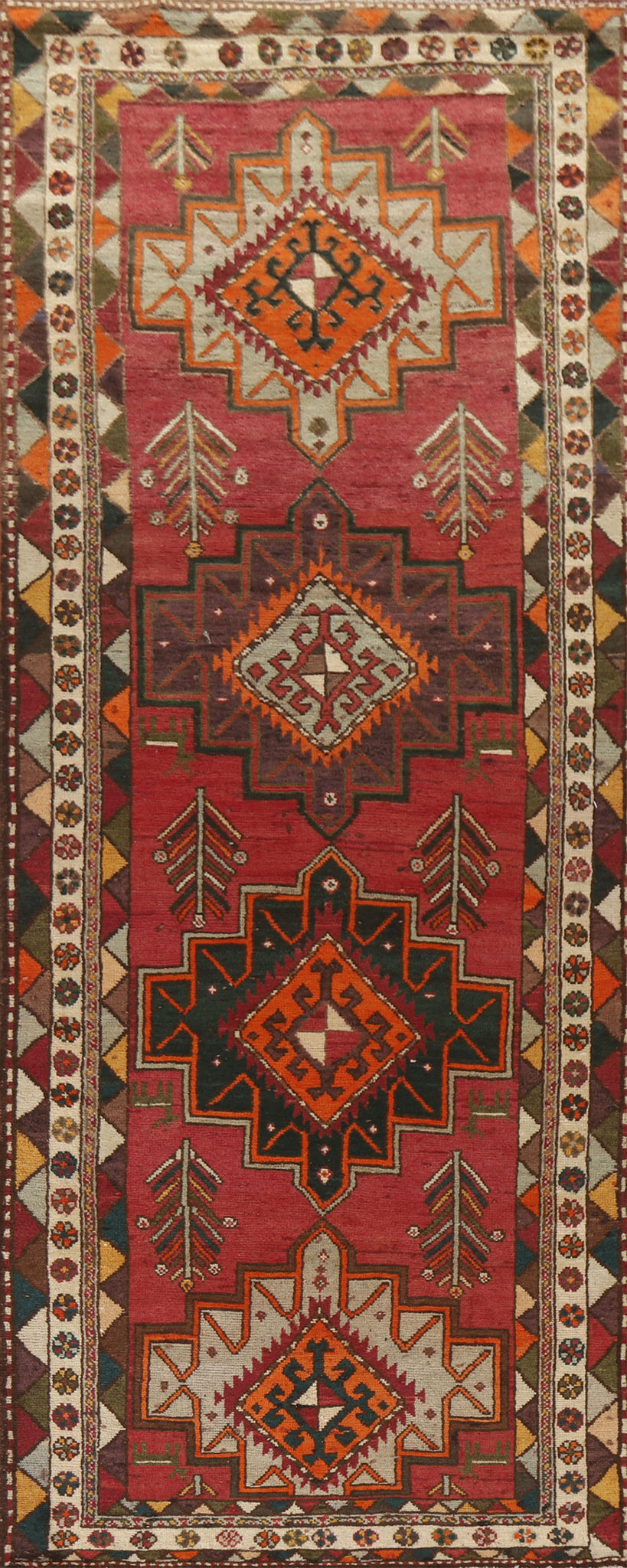 Hamedan Persian Runner Rug 4x12