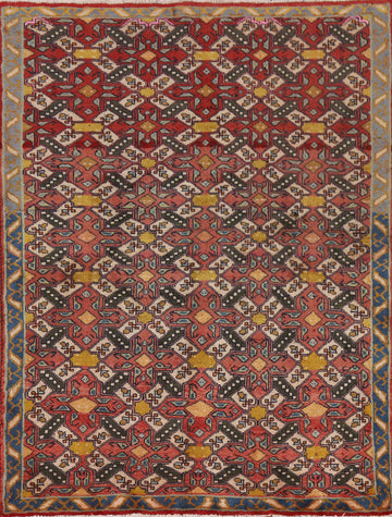 Geometric Tabriz Persian Rug 4x5