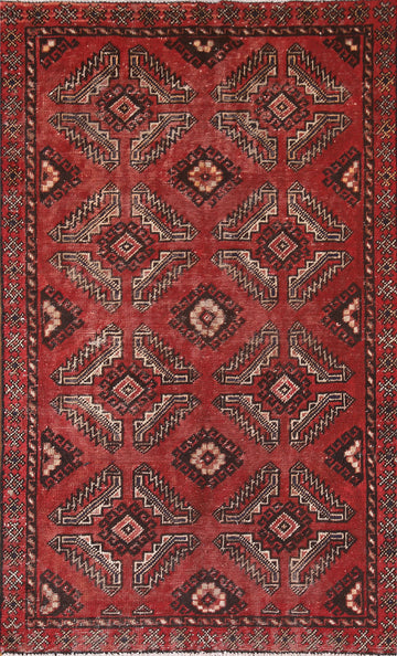 Geometric Balouch Persian Rug 4x6