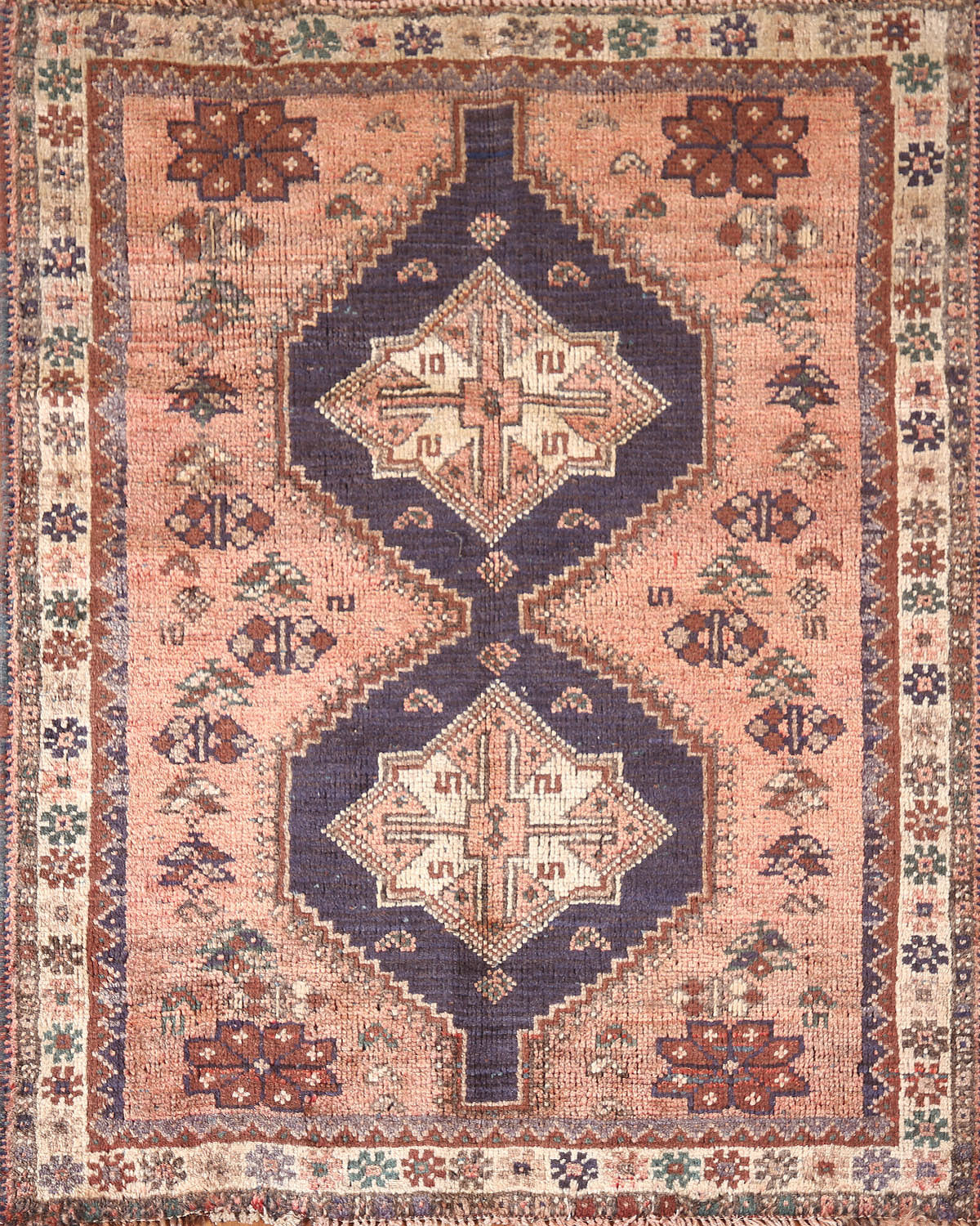 Tribal Pink Shiraz Persian Rug 4x5