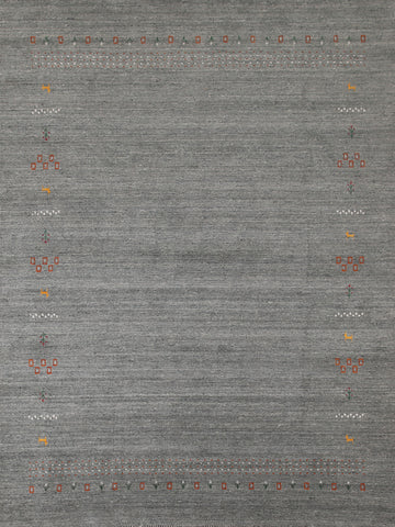 Silver Gray Gabbeh Living Room Area Rug 8x10