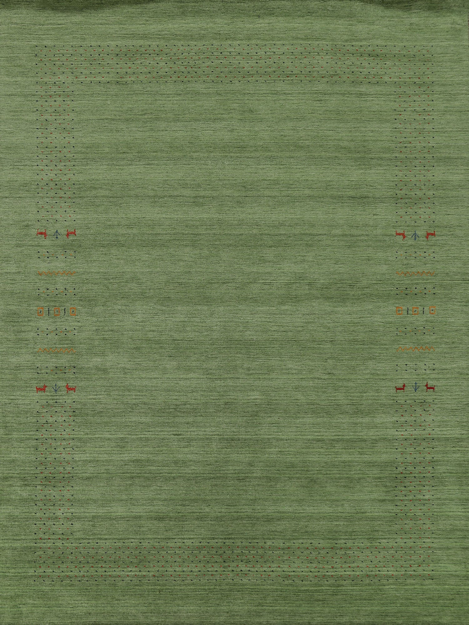 Green Gabbeh Living Room Area Rug 8x10