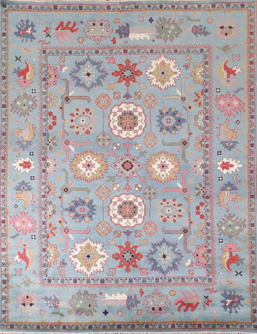 Light Blue Oushak Oriental Area Rug 8x10