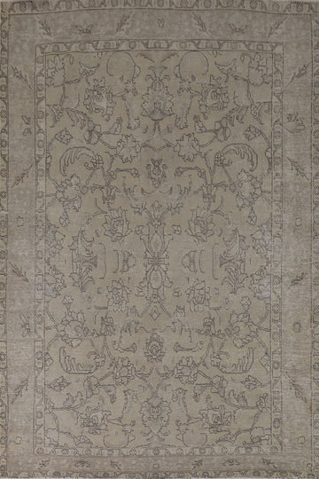 Distressed Tabriz Persian Area Rug 7x10