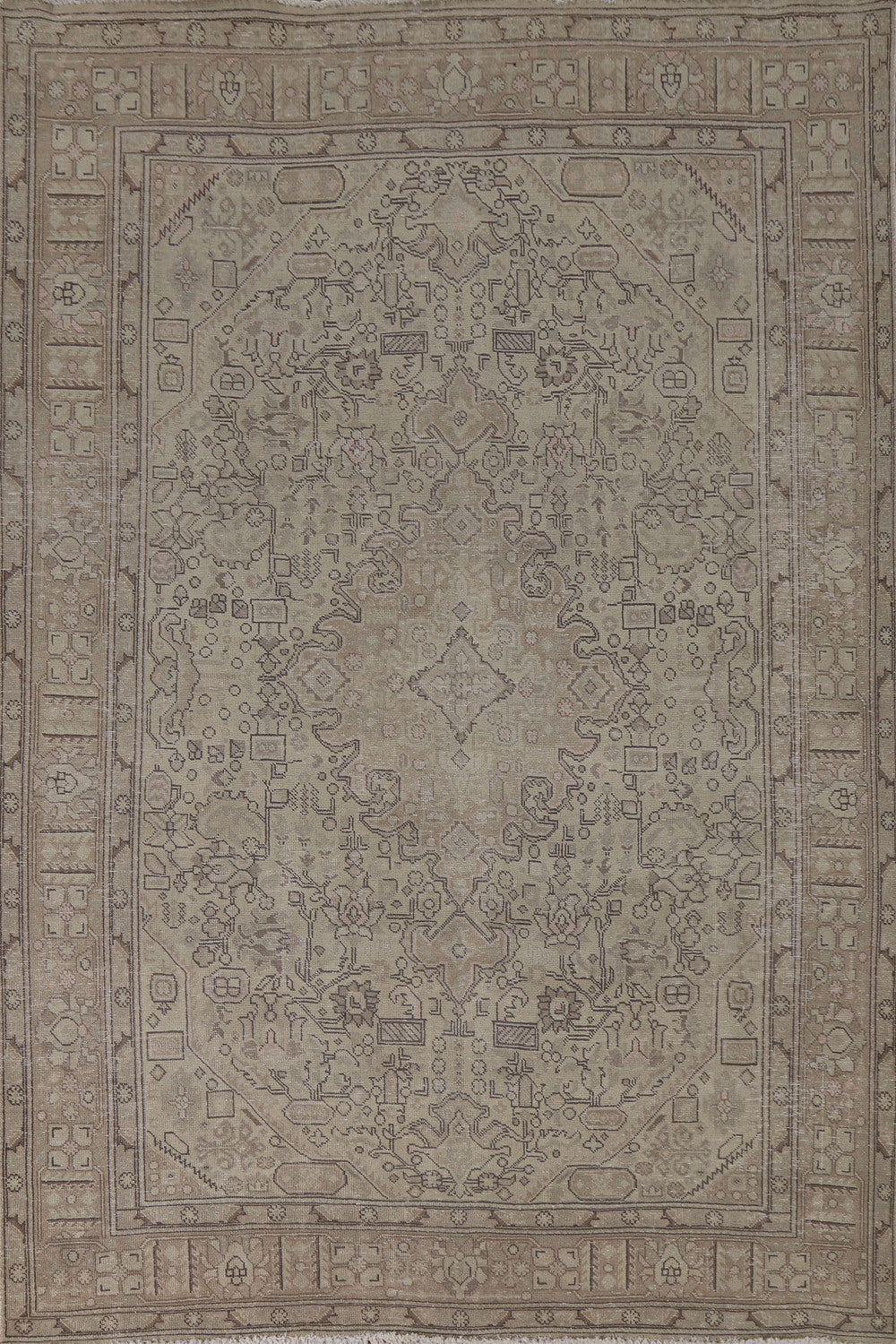 Distressed Tabriz Persian Area Rug 7x9