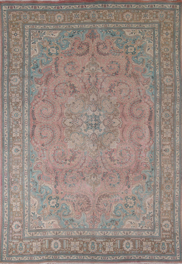 Distressed Tabriz Persian Area Rug 8x11