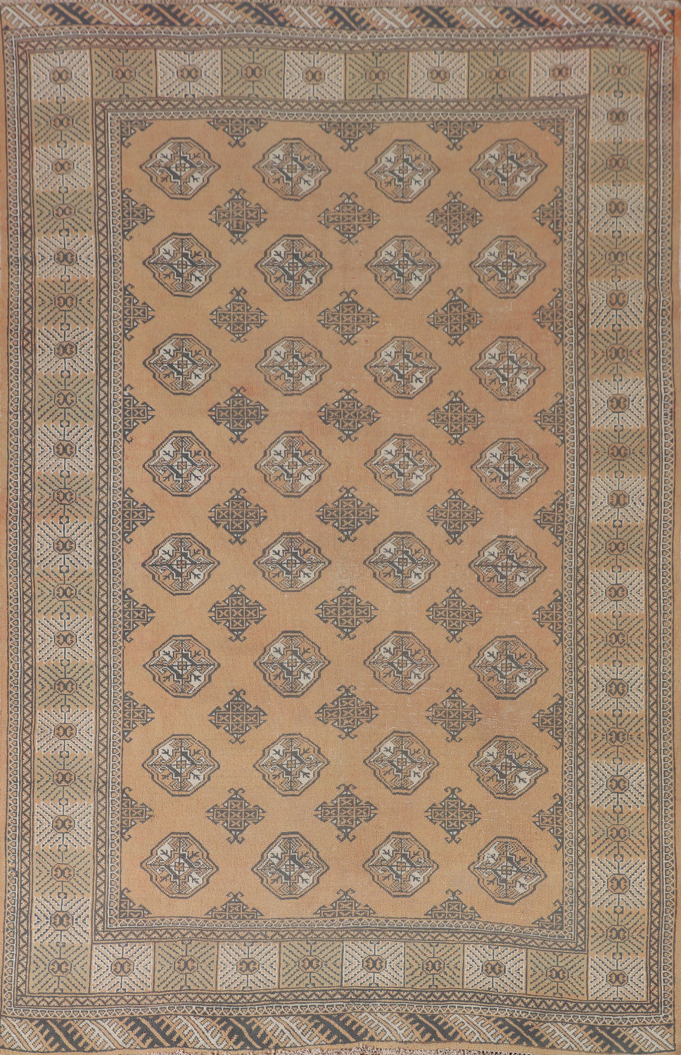 Vintage Geometric Bokhara Oriental Area Rug 7x10