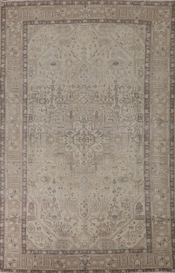 Distressed Wool Tabriz Persian Area Rug 6x10