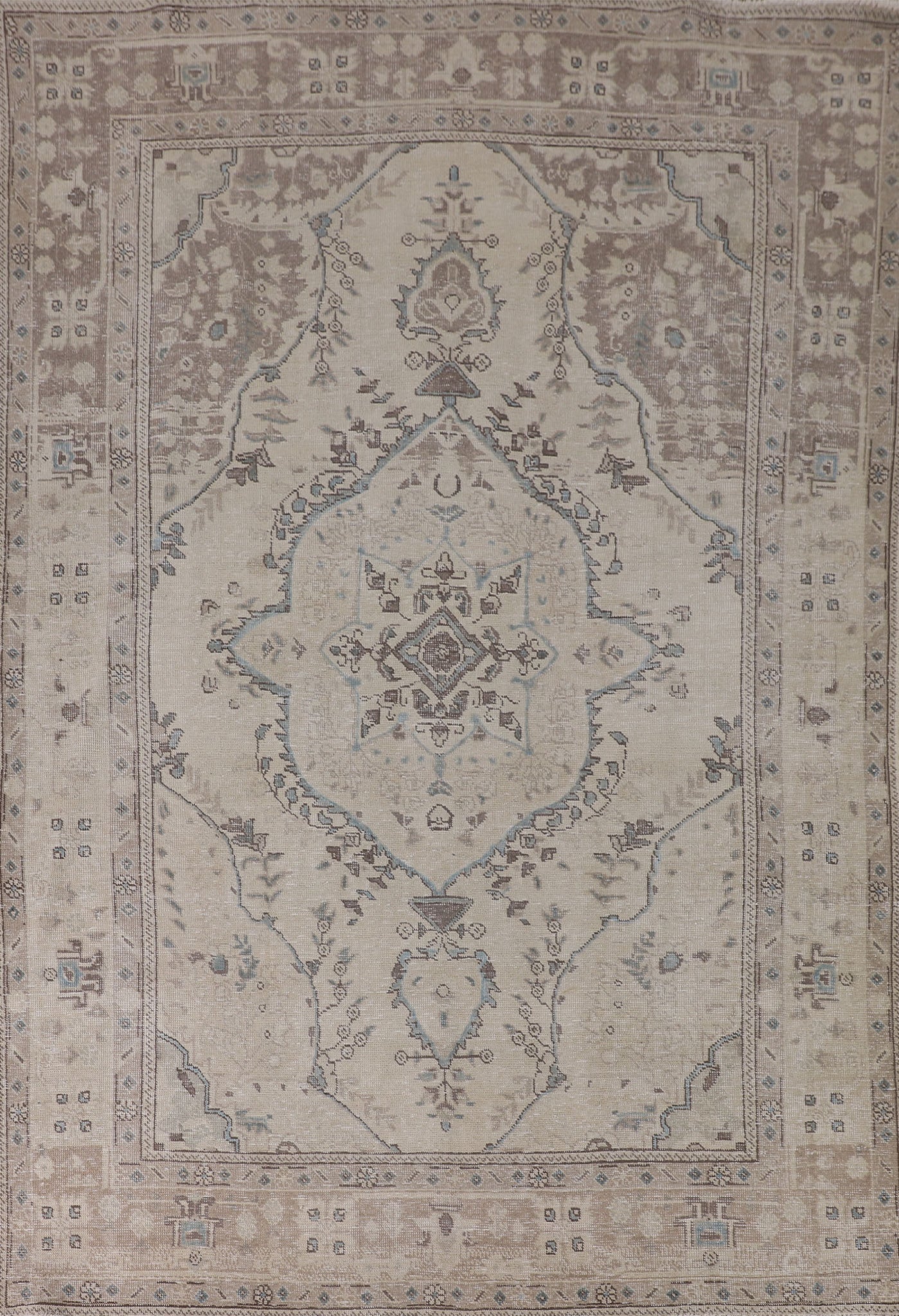 Distressed Tabriz Persian Area Rug 6x9