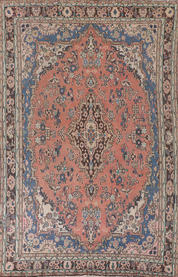 Vintage Hamedan Persian Area Rug 7x10