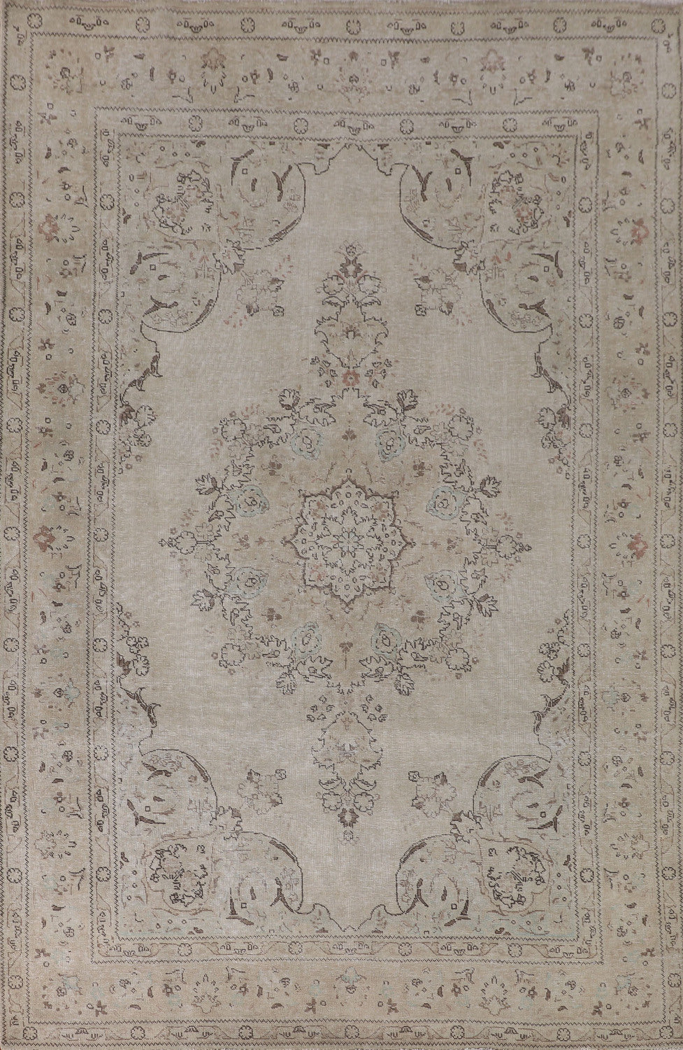 Distressed Tabriz Persian Area Rug 7x10