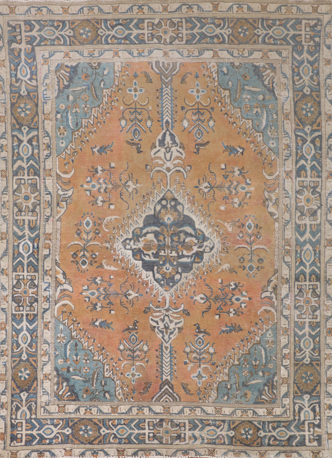 Geometric Tabriz Persian Area Rug 6x8