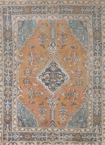 Geometric Tabriz Persian Area Rug 6x8
