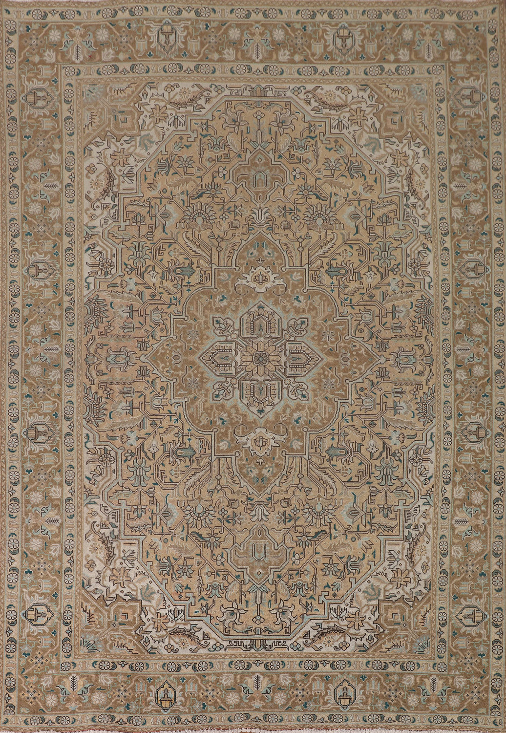 Geometric Tabriz Persian Area Rug 7x10
