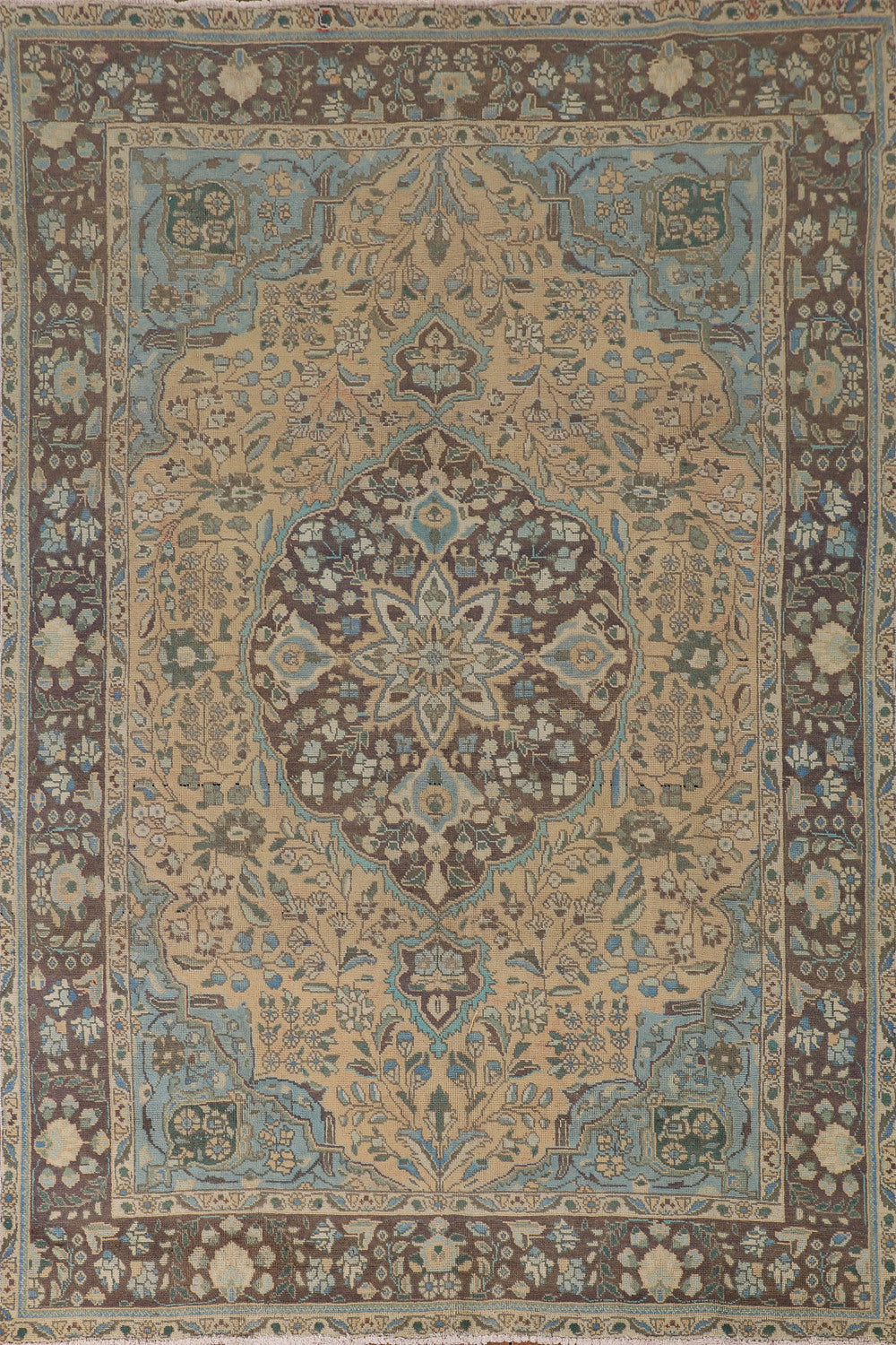 Vintage Wool Tabriz Persian Area Rug 6x9