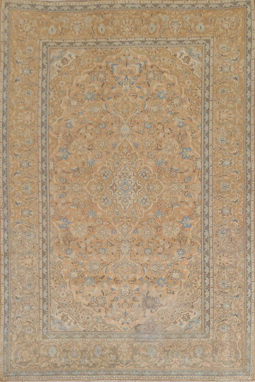 Vintage Wool Mashad Persian Area Rug 7x10