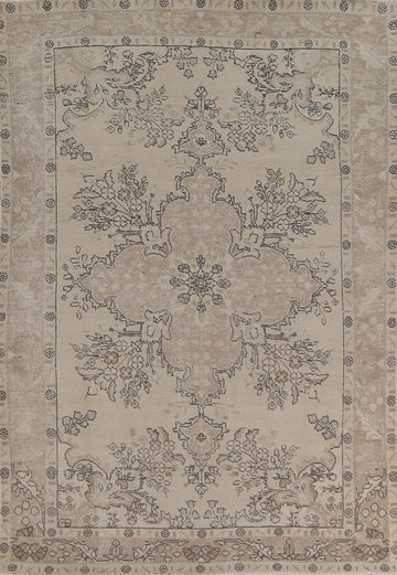 Distressed Tabriz Persian Area Rug 6x9