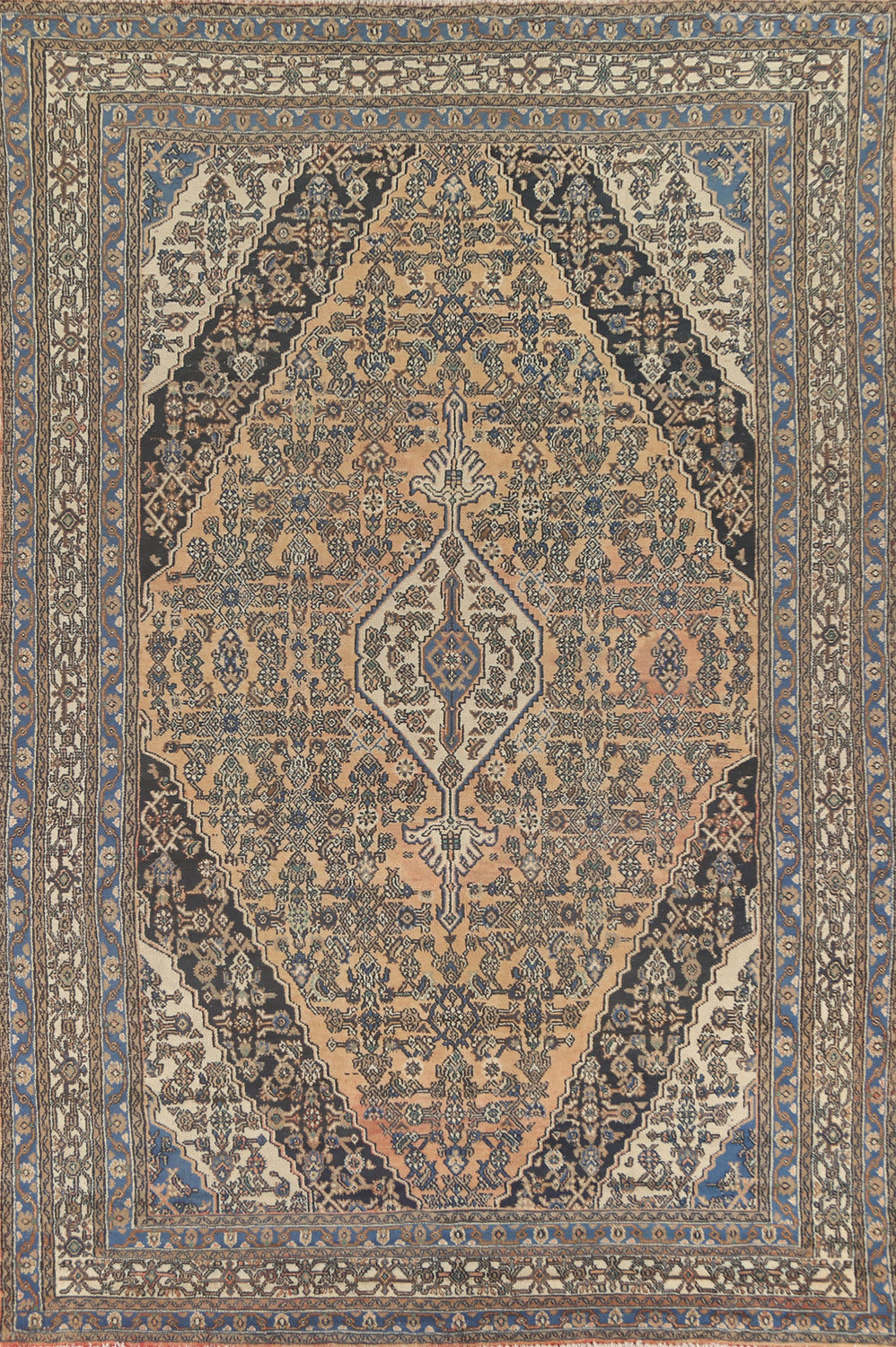 Geometric Hamedan Persian Area Rug 9x12