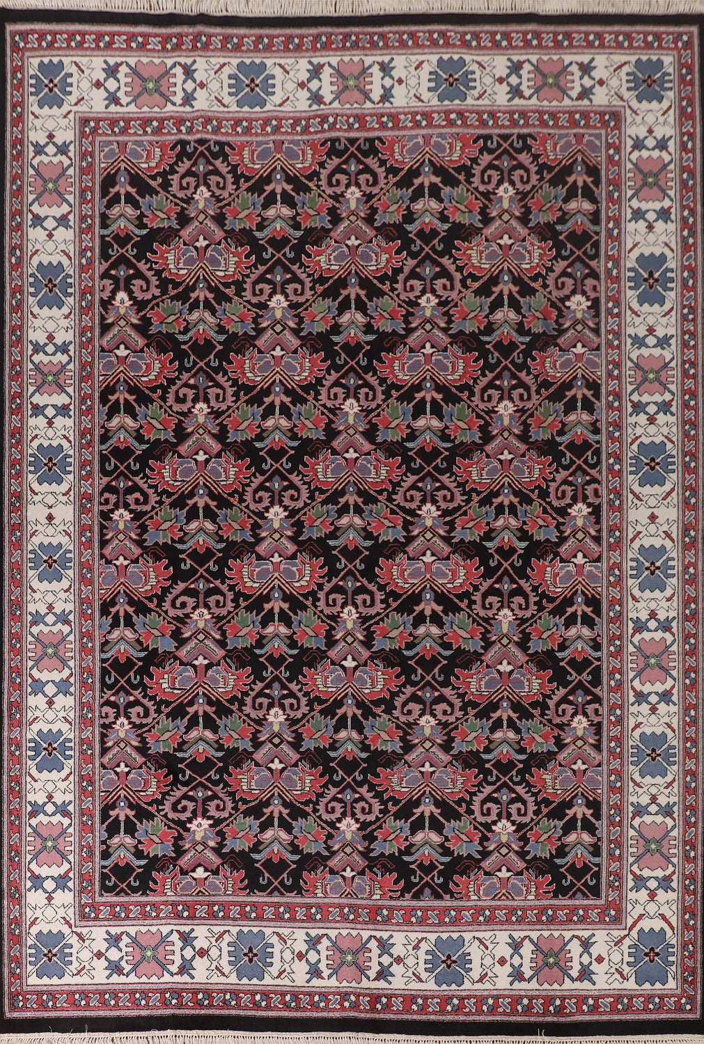 All-Over Black Heriz Oriental Area Rug 9x12