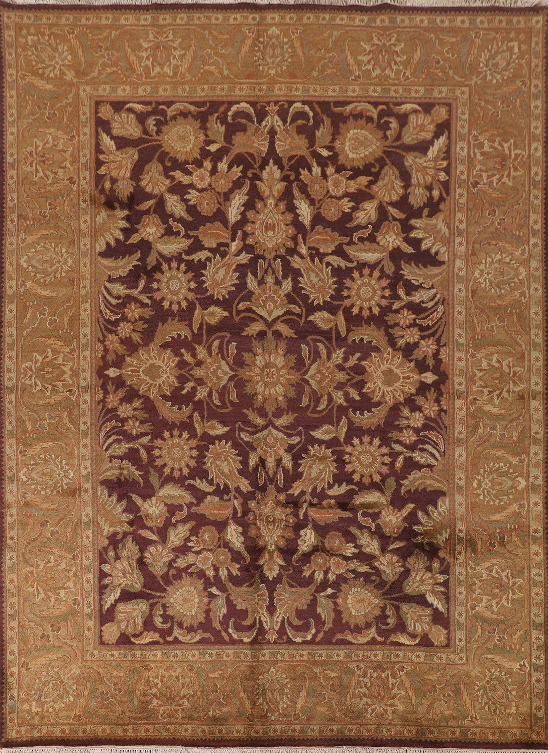 Floral Purple Agra Indian Area Rug 8x10