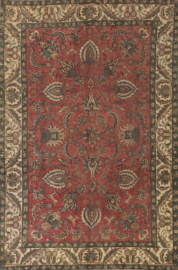 All-Over Floral Tabriz Persian Area Rug 7x10